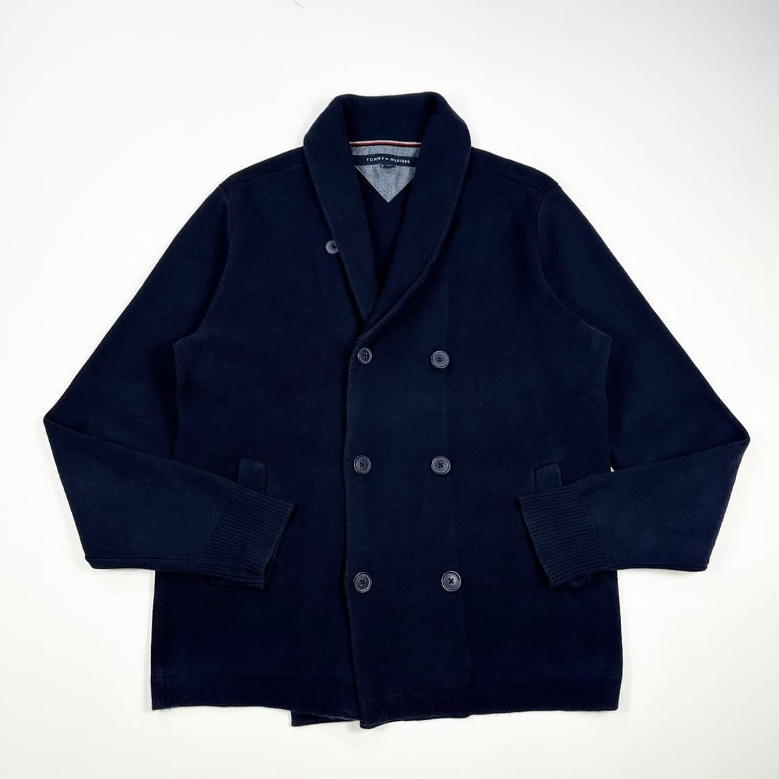 타미힐피거 플래그 숄카라 네이비 가디건 (M) 상품이미지2