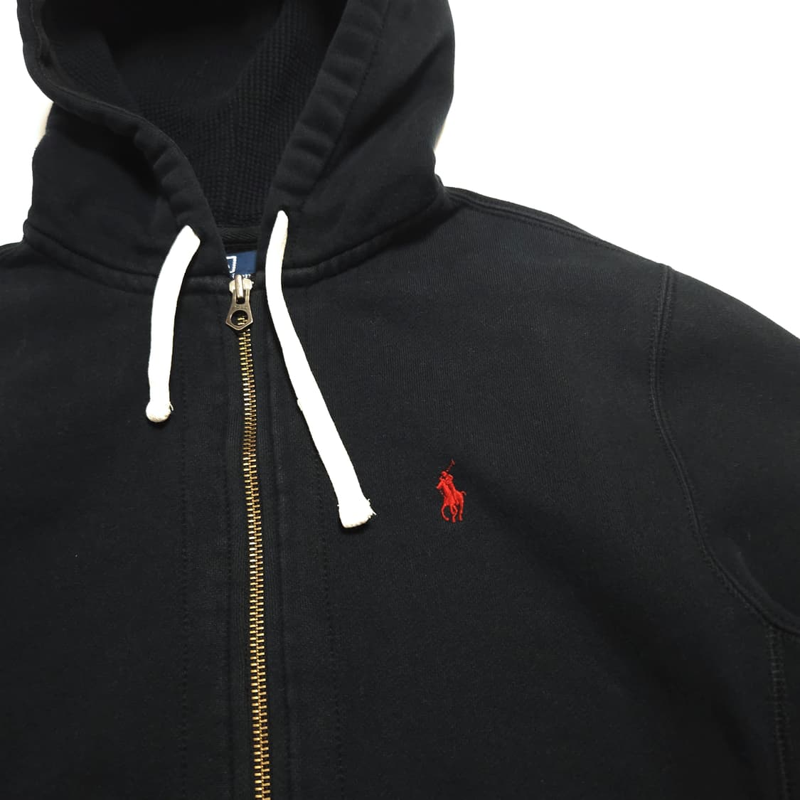 폴로 랄프로렌 올드스쿨 워시드 후드 집업 블랙 상품이미지2