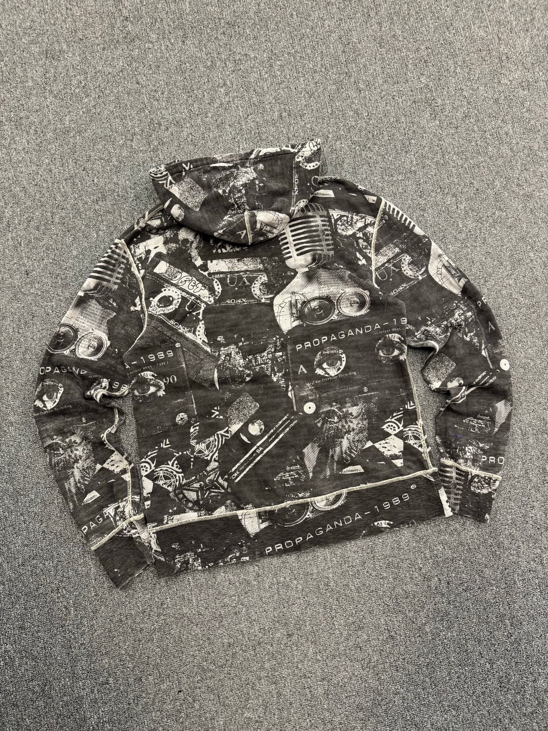 L)OBEY 빈티지 워싱 그래픽 패턴 후드집업 상품이미지5