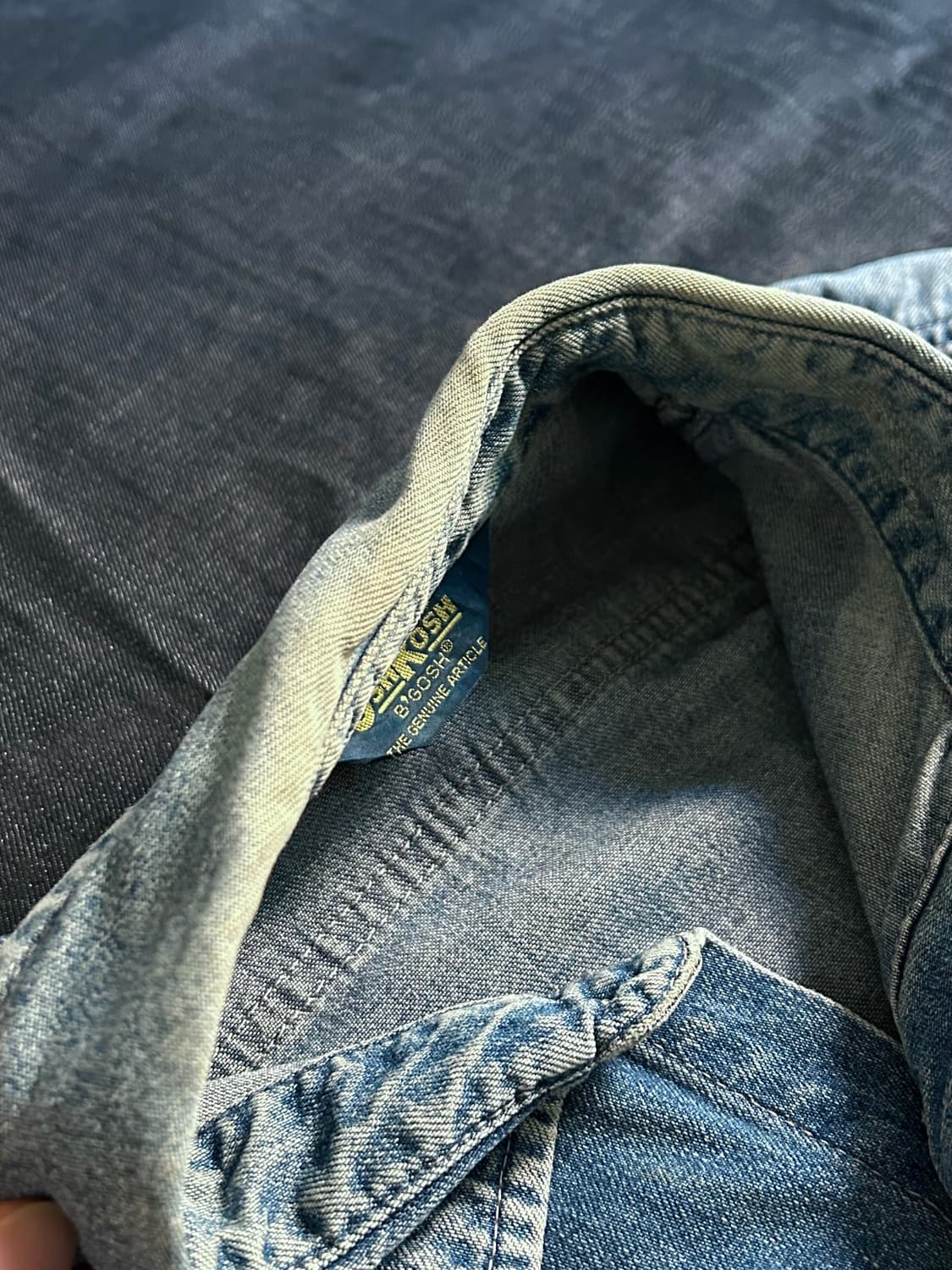 8~90s 오시코시 데님 워크 셔츠 상품이미지5