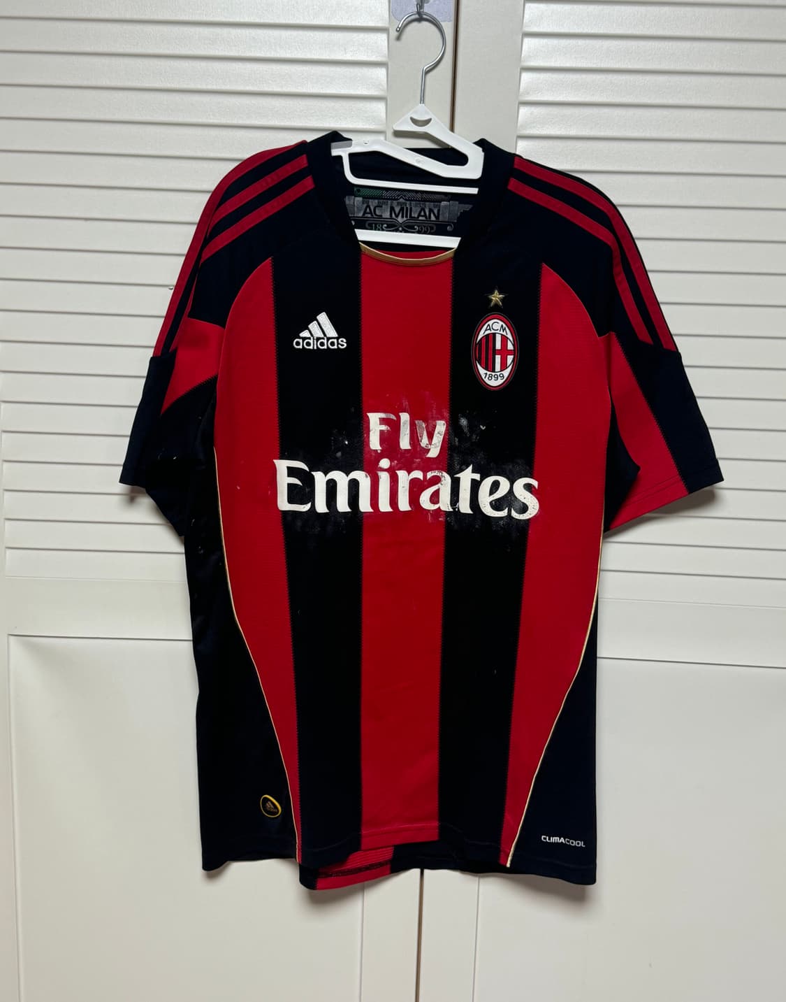 10-11 AC밀란 홈 아디다스 유니폼 반팔 노마킹 상품이미지1
