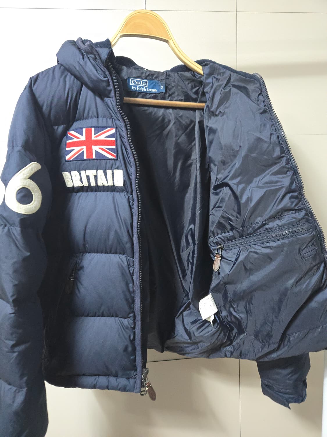 폴로 빅포니 브리테인 후드 다운 패딩 S 55 상품이미지5