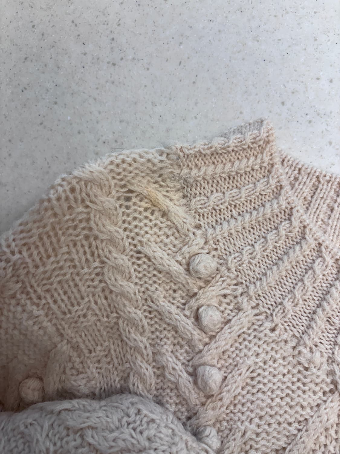 빈티지니트_흰순이 아란니트,폼폼이 울100 상품이미지5