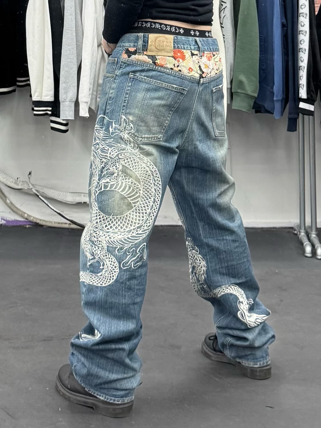 카라쿠리 타마시 오리엔탈 드래곤 데님팬츠 상품이미지6