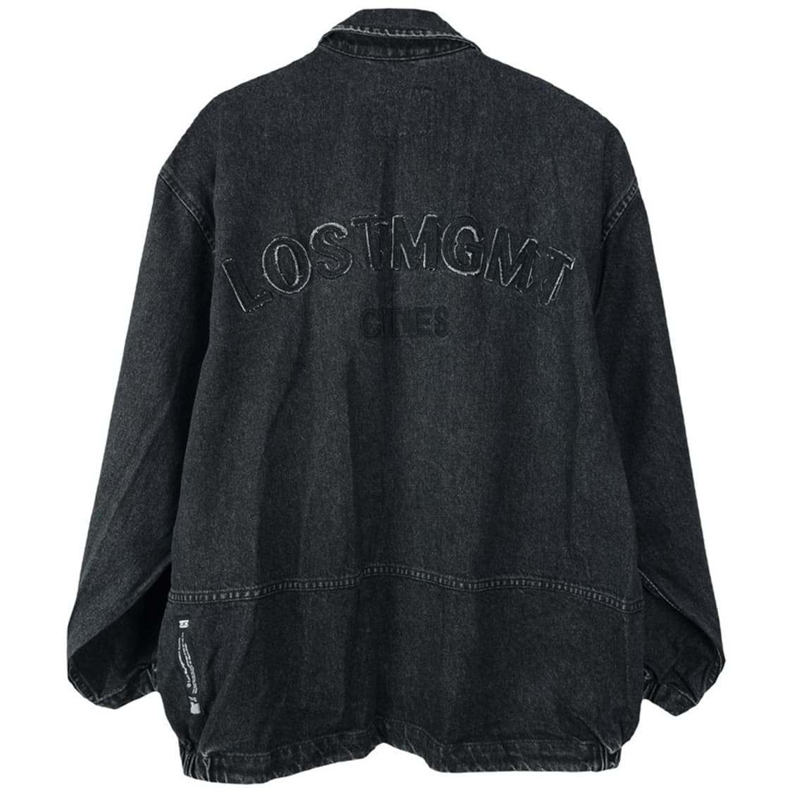 [엘엠씨] 오버핏 흑청 블랙 데님 워크 자켓 M20125 상품이미지3