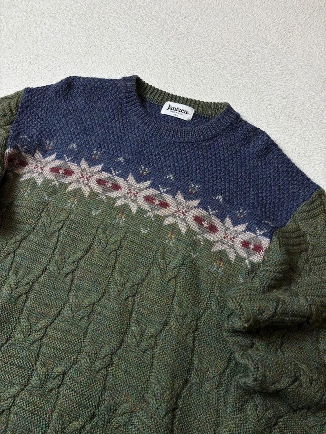 Jantzen 90's USA 페어아일 울 니트 PN7902 상품이미지2