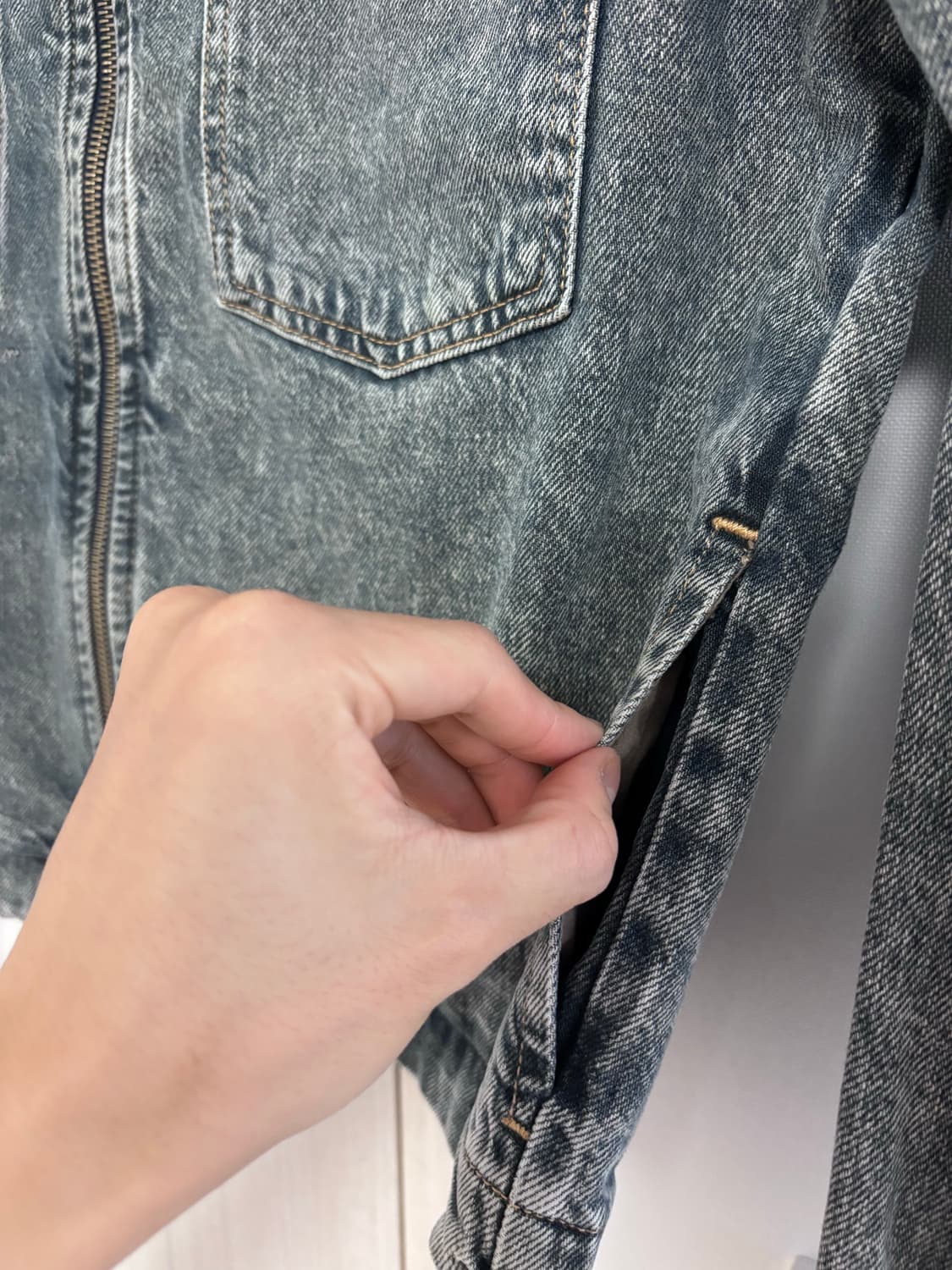 M 자라 빈티지 워싱 데님 자켓 상품이미지5