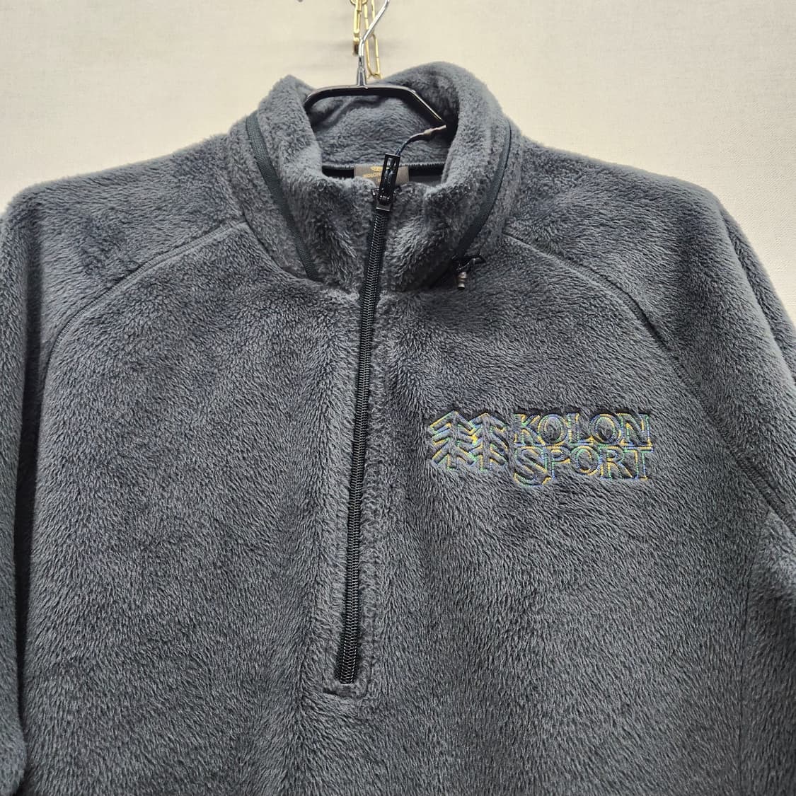 코오롱스포츠 로고 와펜 반집업 플리스 105(XL) 상품이미지2