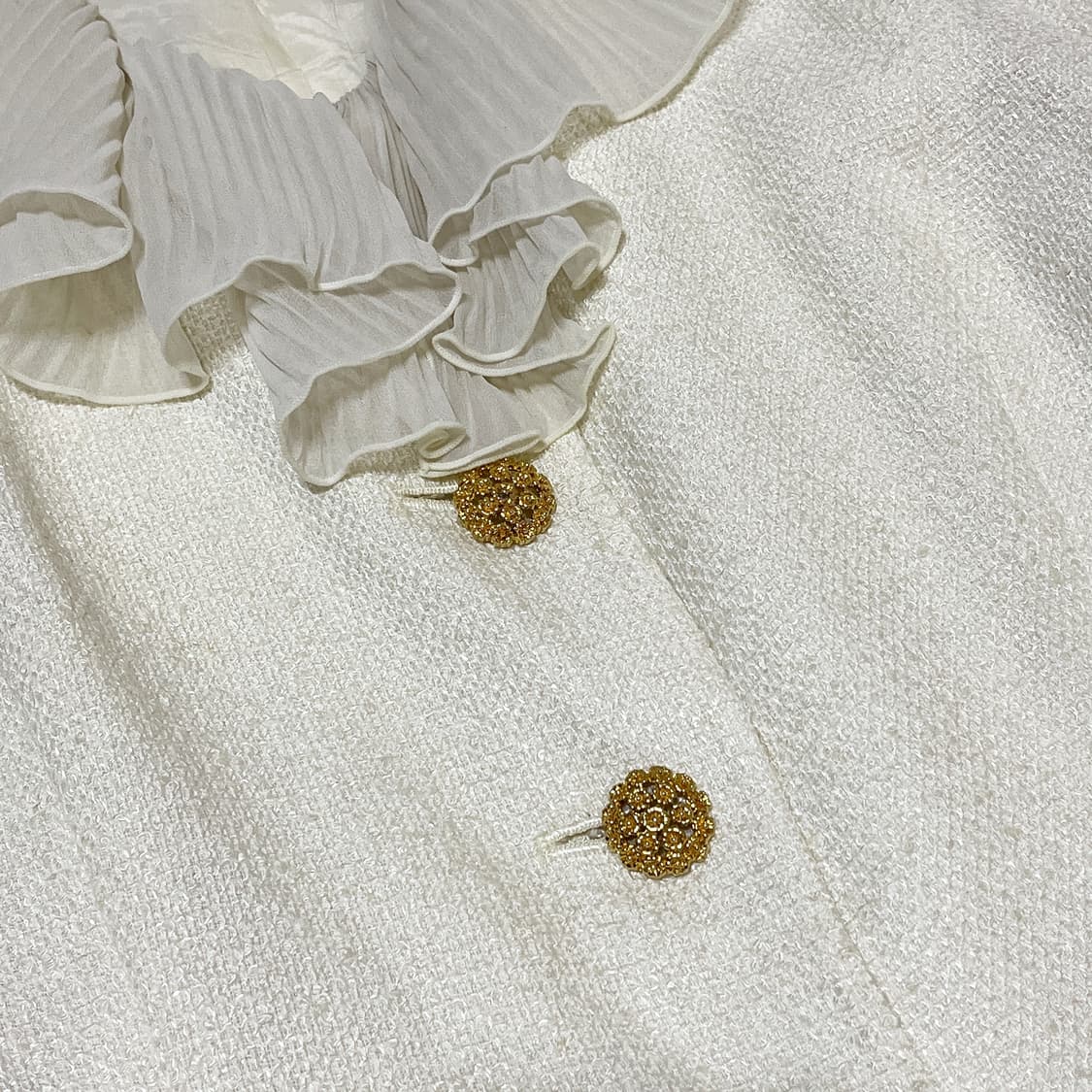 빈티지 ) 화이트 프릴 자켓 상품이미지3