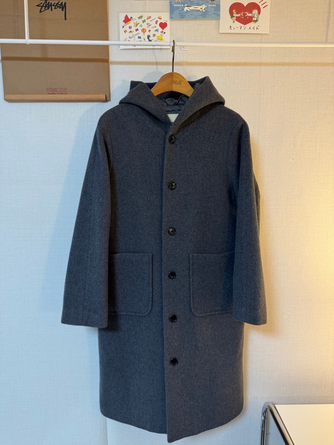 [1]BEAMS BOY 빔즈보이 나일론 울 후드코트 상품이미지1