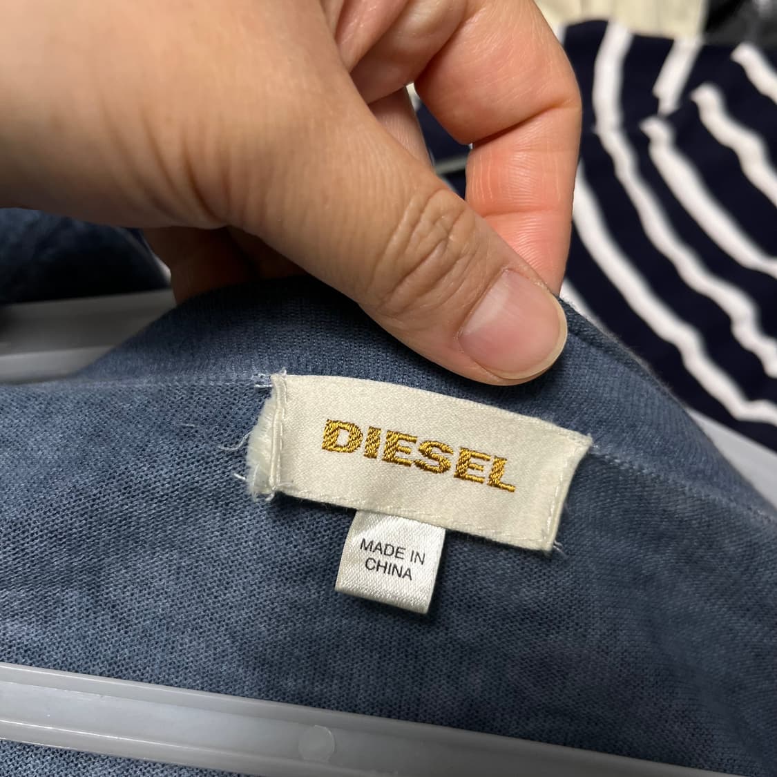 DIESEL 디젤 블루 워싱 가디건 S 상품이미지2