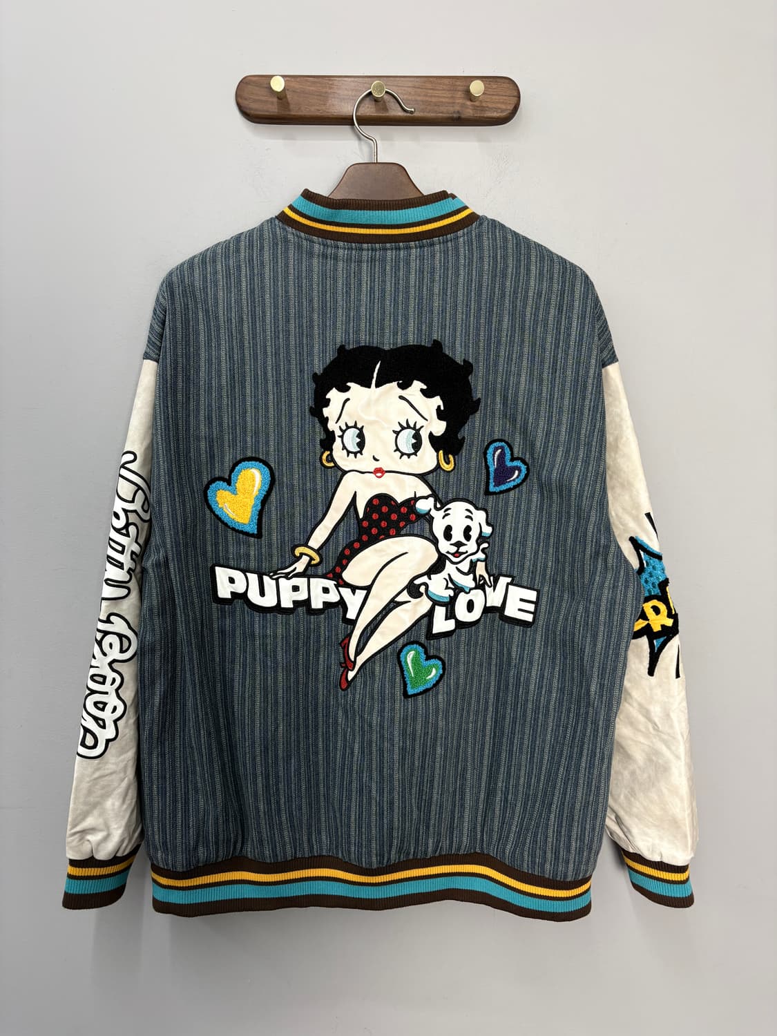 빈티지 베티붑 패치 데님 바시티 자켓 A3527 상품이미지7