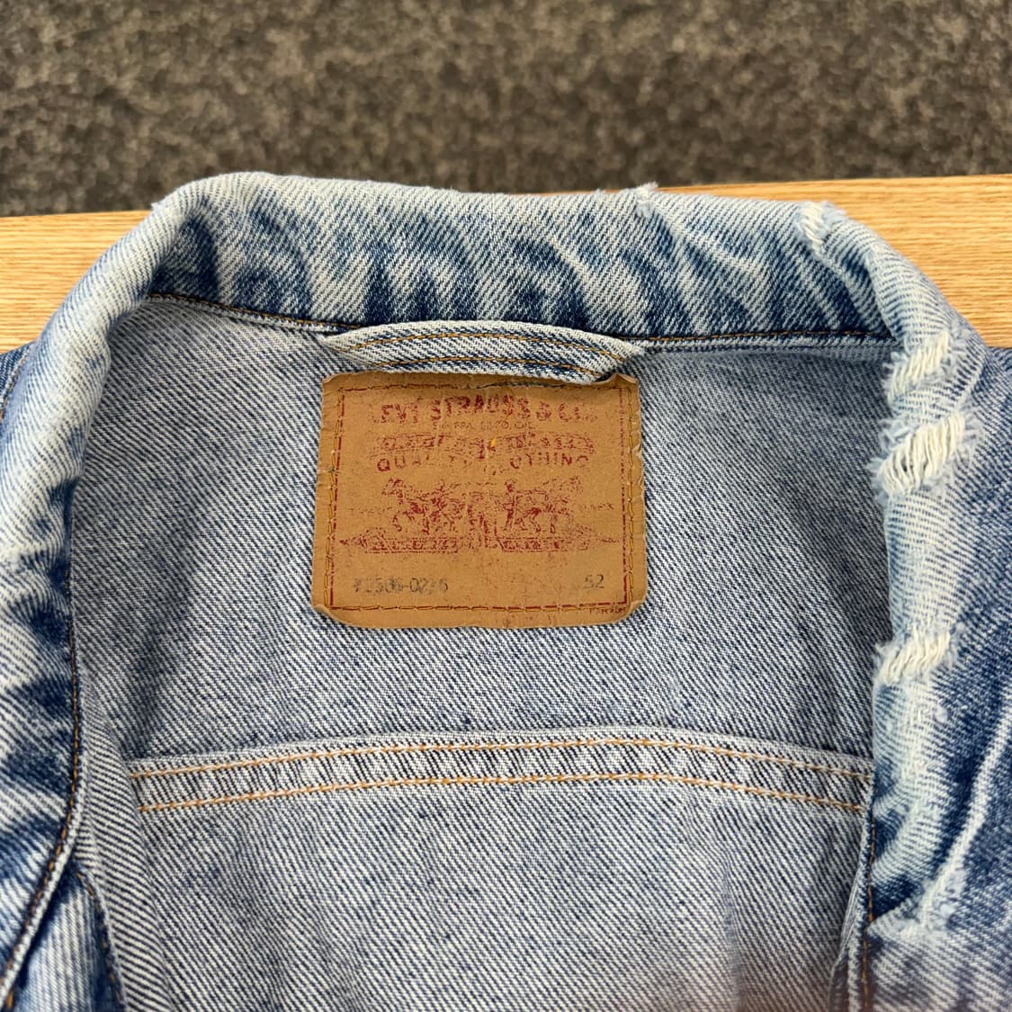 90s 리바이스 타입3 러프에이징 데님 트러커 자켓 made in USA 상품이미지8