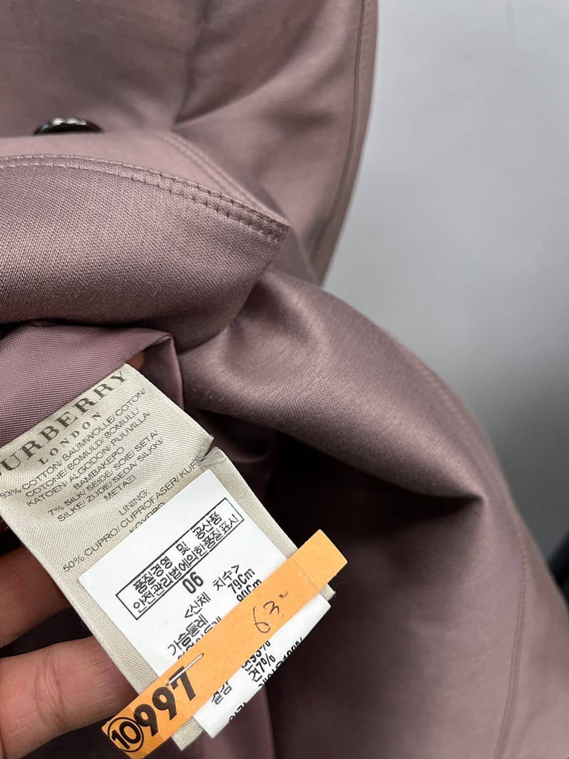 여) 버버리 런던 반팔트렌치코트  상품이미지6