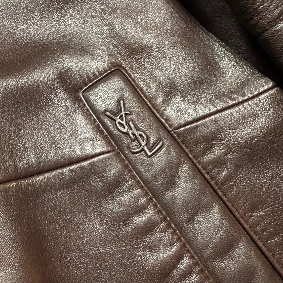 YSL 입생로랑 램스킨 레더 자켓 105 양가죽 상품이미지2