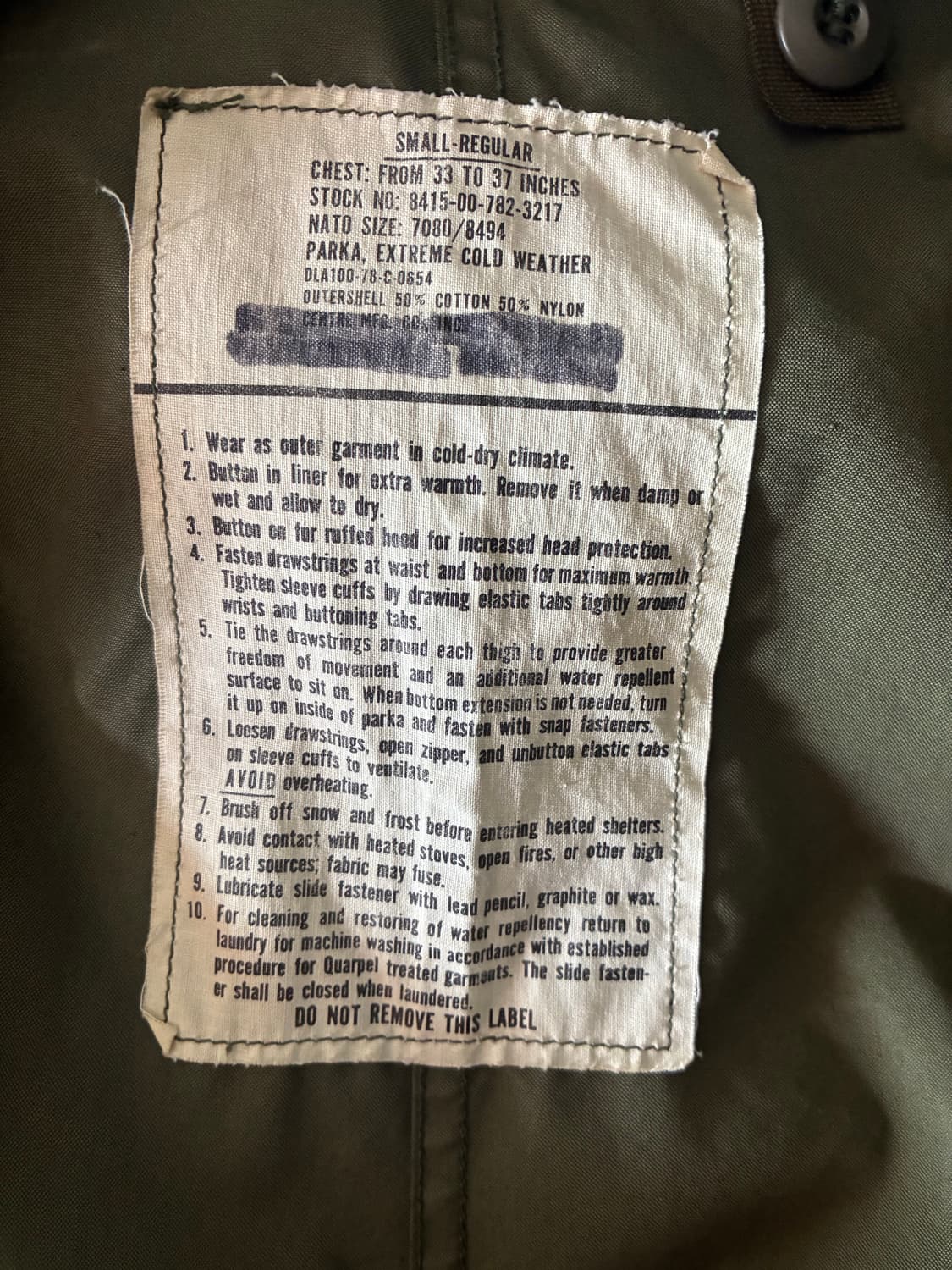 (S사이즈)오리지날 M65 개파카 상품이미지3