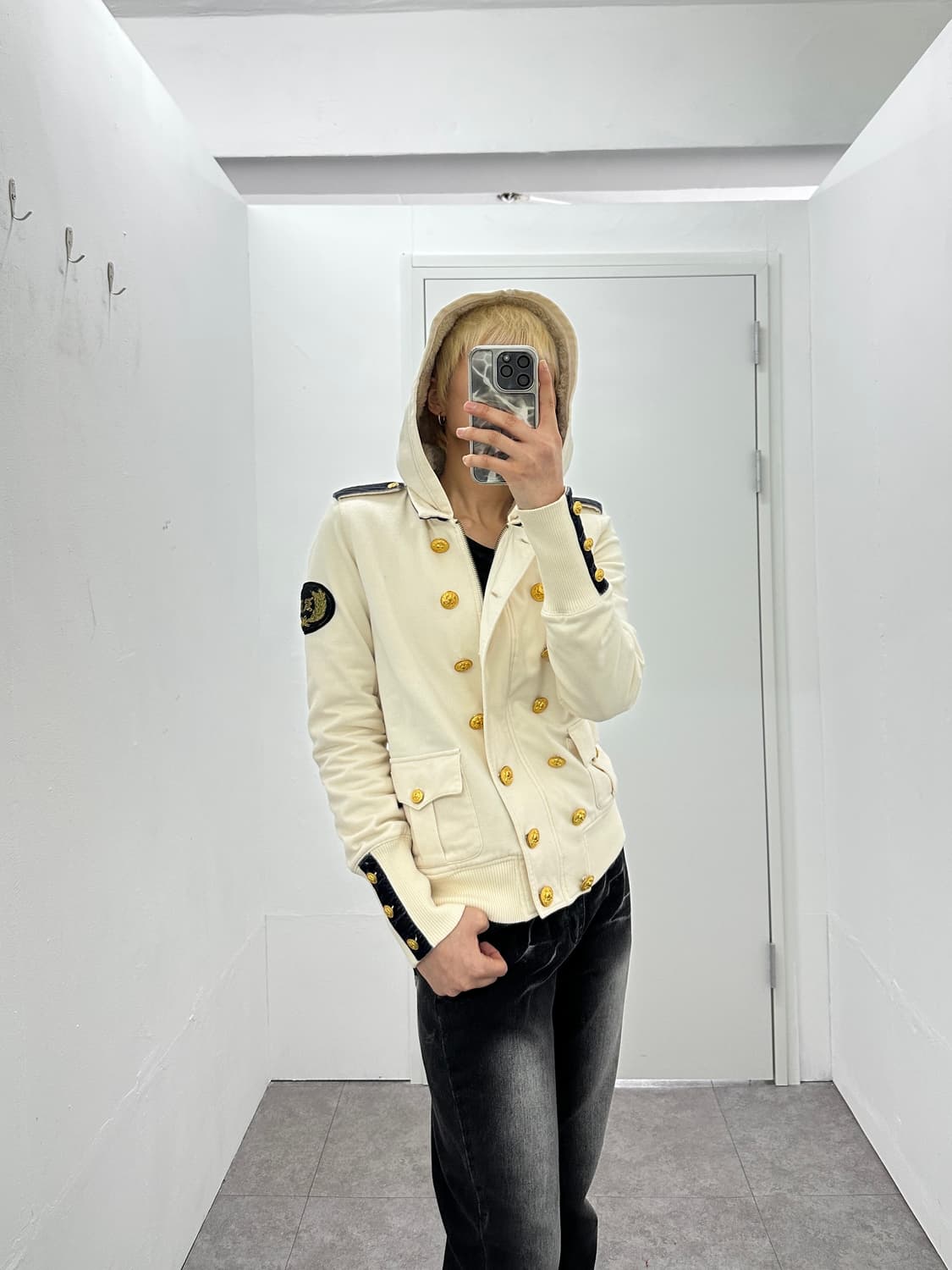 POLO 00s Napoleon velour trimming hoodie 상품이미지3