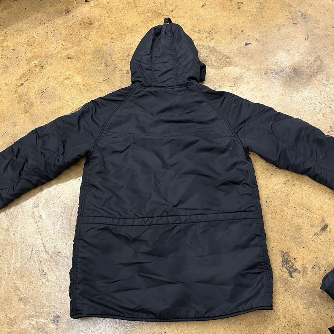 [정품/M] 폴로진스 블랙 후드 패딩 점퍼 b18 상품이미지4