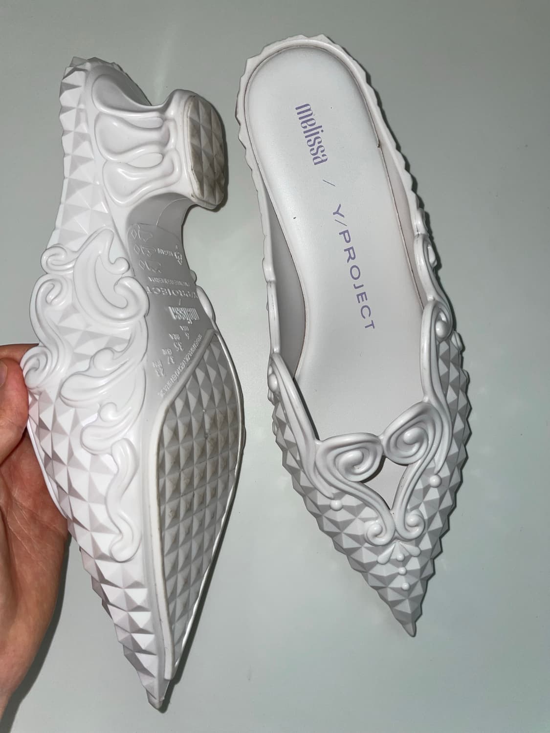 와이프로젝트 멜리사 콜라보 화이트 뮬 235 상품이미지2