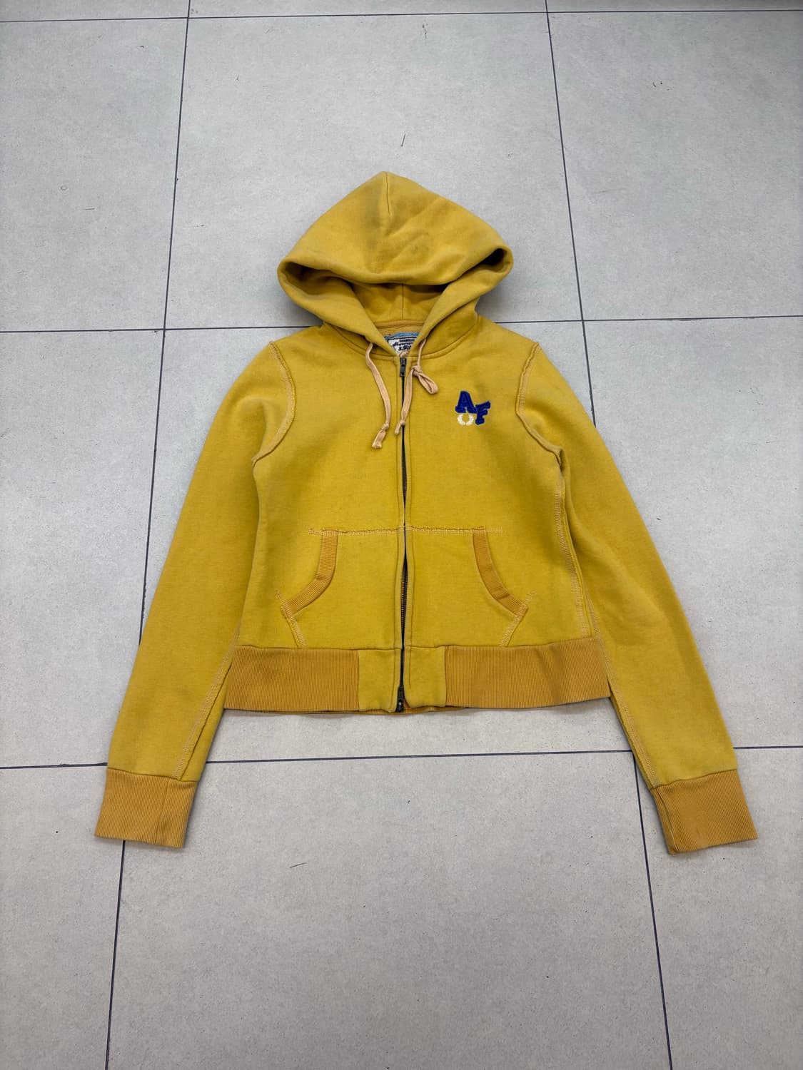 아베크롬비 AF 옐로우 크롭 후드집업 상품이미지2