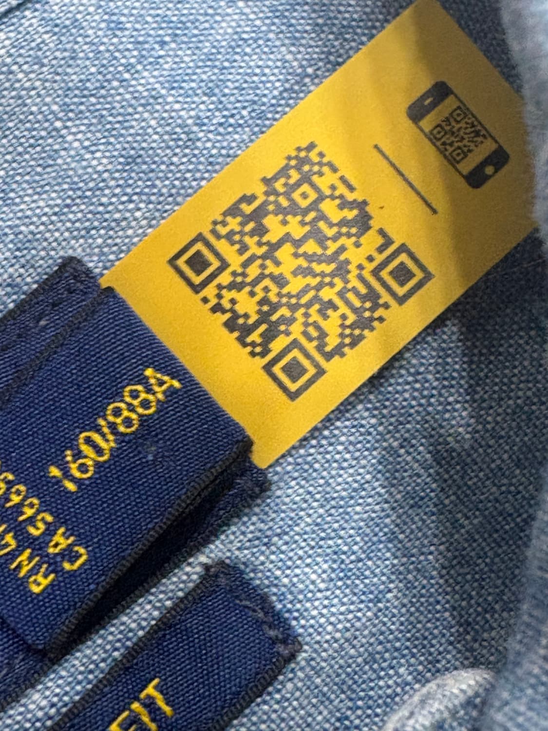Polo 폴로랄프로렌 신형 QR 데님 셔츠 상품이미지4