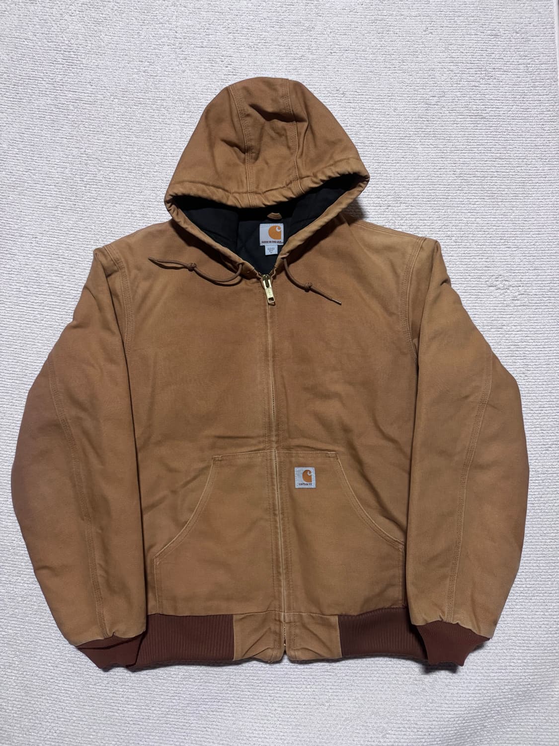 USA MADE 칼하트 J140 브라운 액티브 자켓 M 상품이미지1