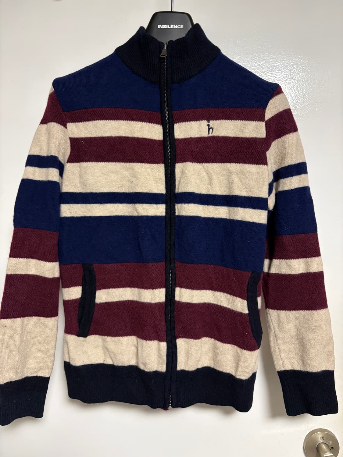 헤지스 남성 니트 집업 상품이미지1