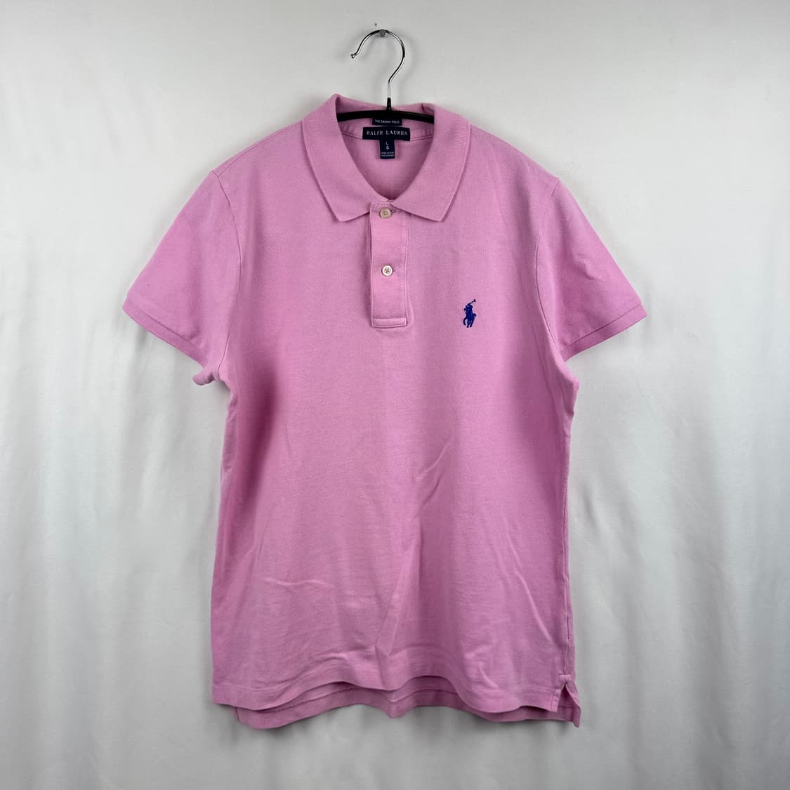 (L) 랄프로렌 우먼스 스키니핏 카라 티 핑크 상품이미지2