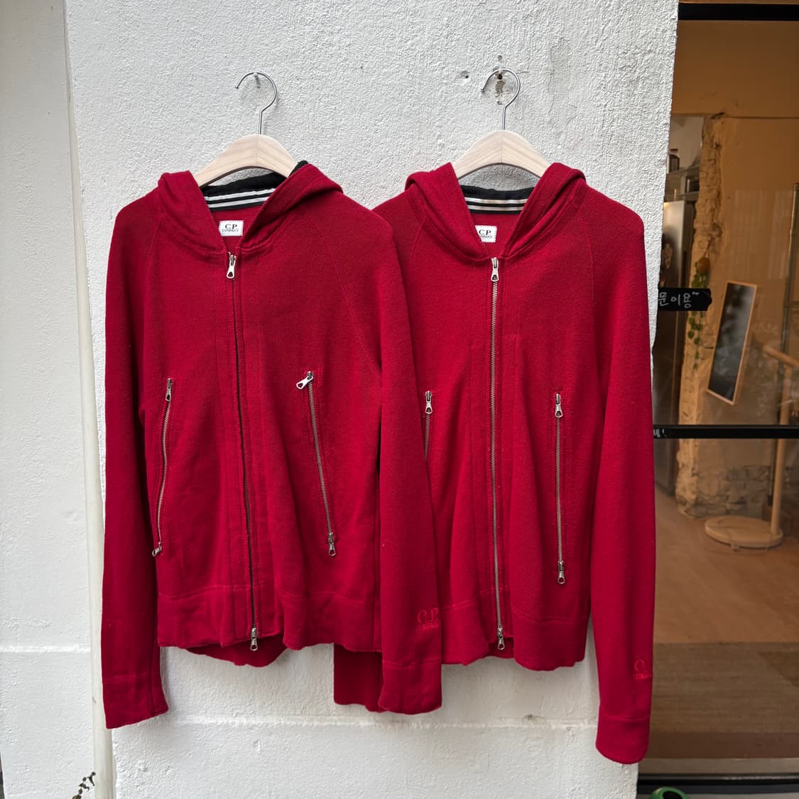 씨피컴퍼니 울 니트 고글 집업 자켓 상품이미지1