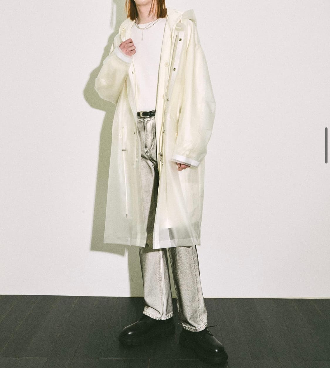 transparent fishtail parka white 상품이미지2