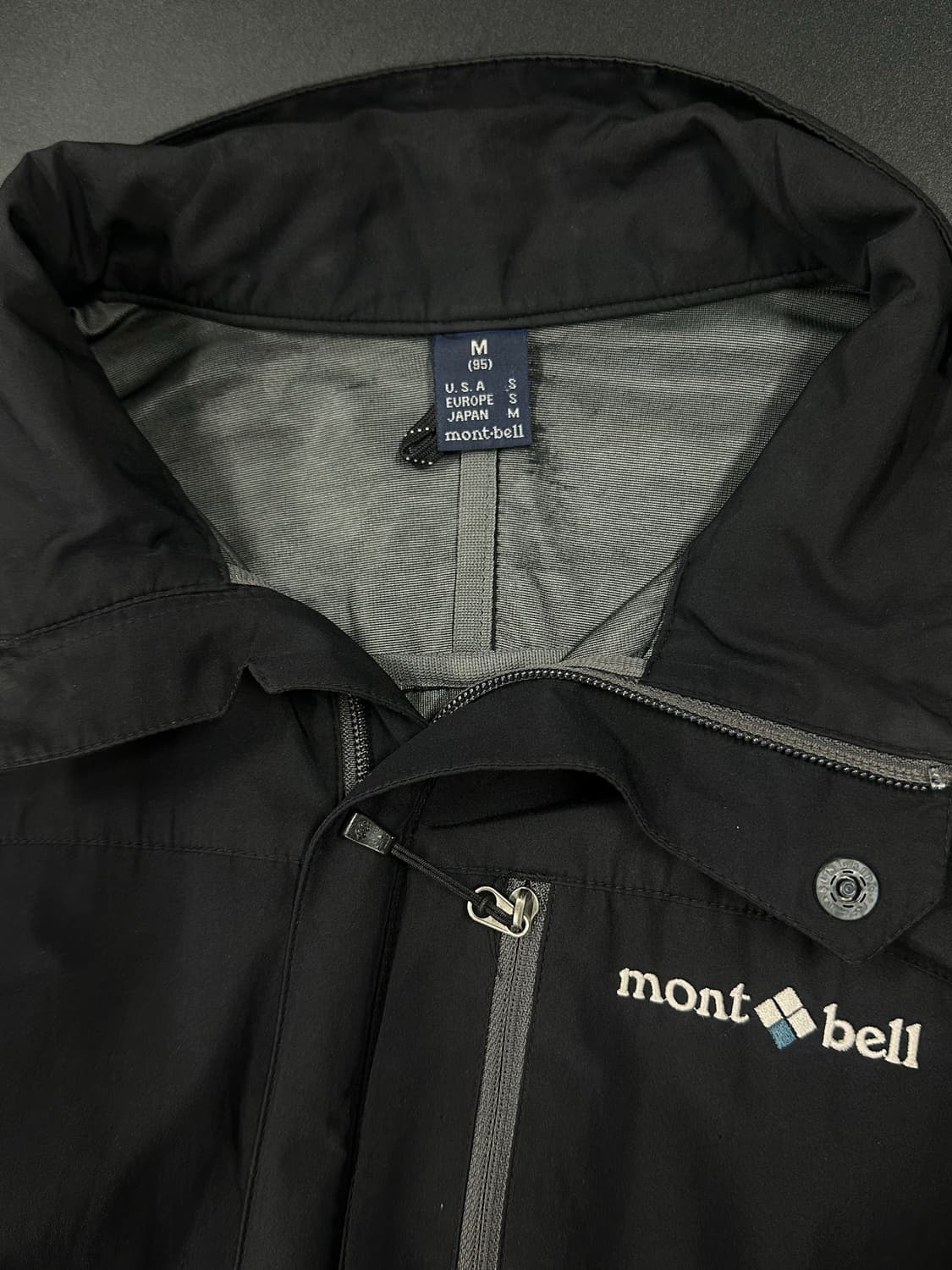 몽벨 고어텍스 블랙 윈드브레이커 자켓 상품이미지5