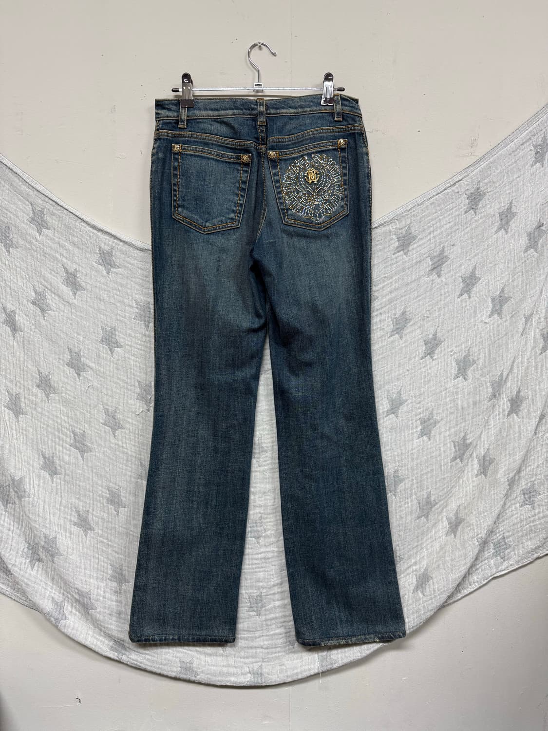 로베르토 까발리 플레어컷 쥬얼리트리밍 데님 상품이미지2