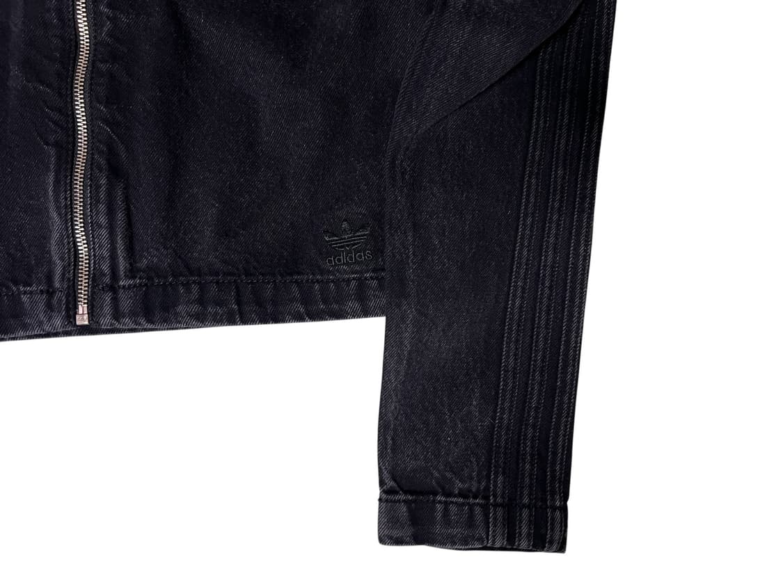 (새상품) 아디다스 블랙 데님 크롭 자켓 S 상품이미지5
