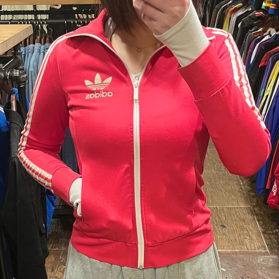 [HI] 아디다스 트레이닝 집업 핑크 상품이미지1