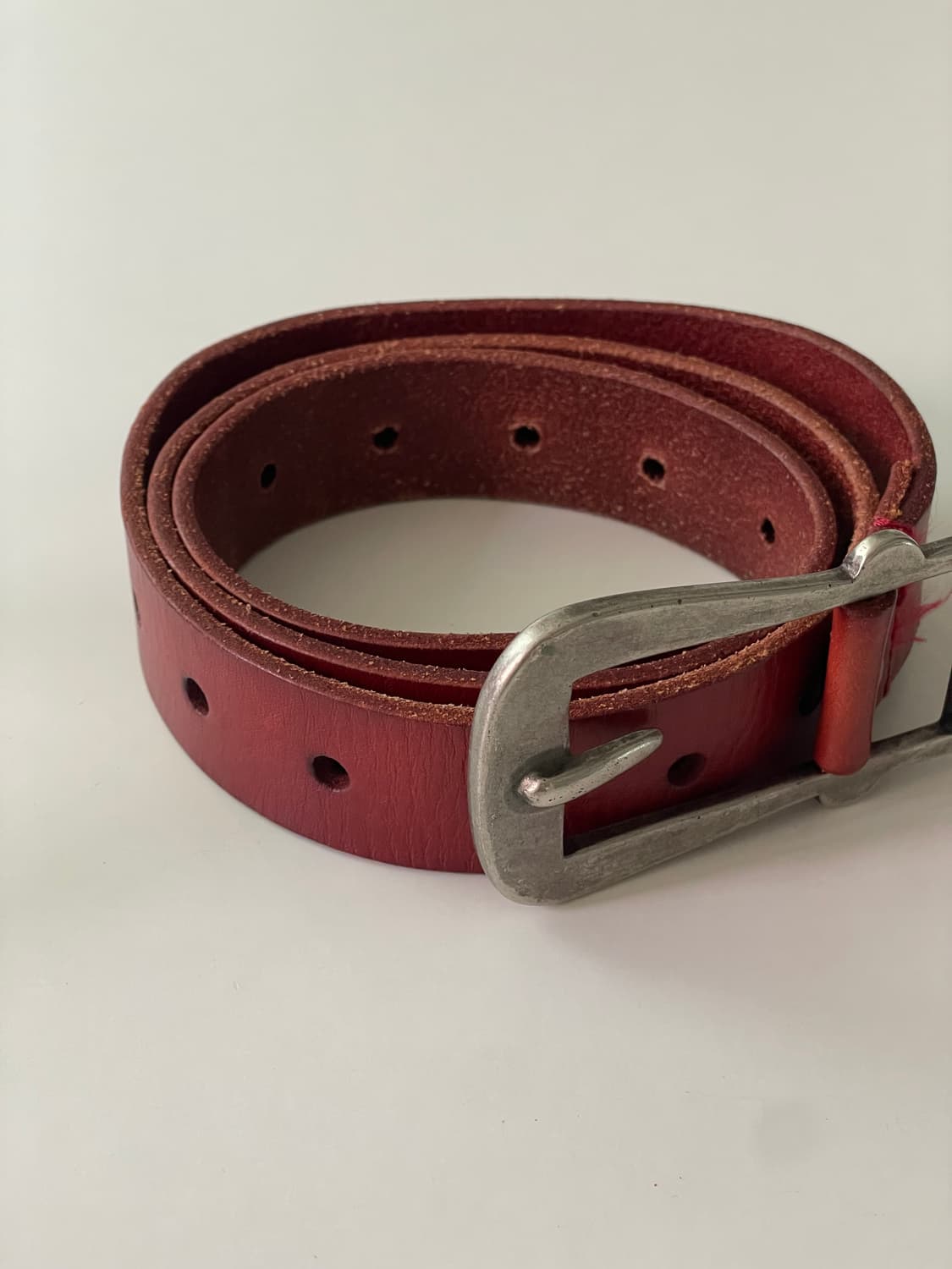 MOUSSY Vintage Red Leather Belt 상품이미지1