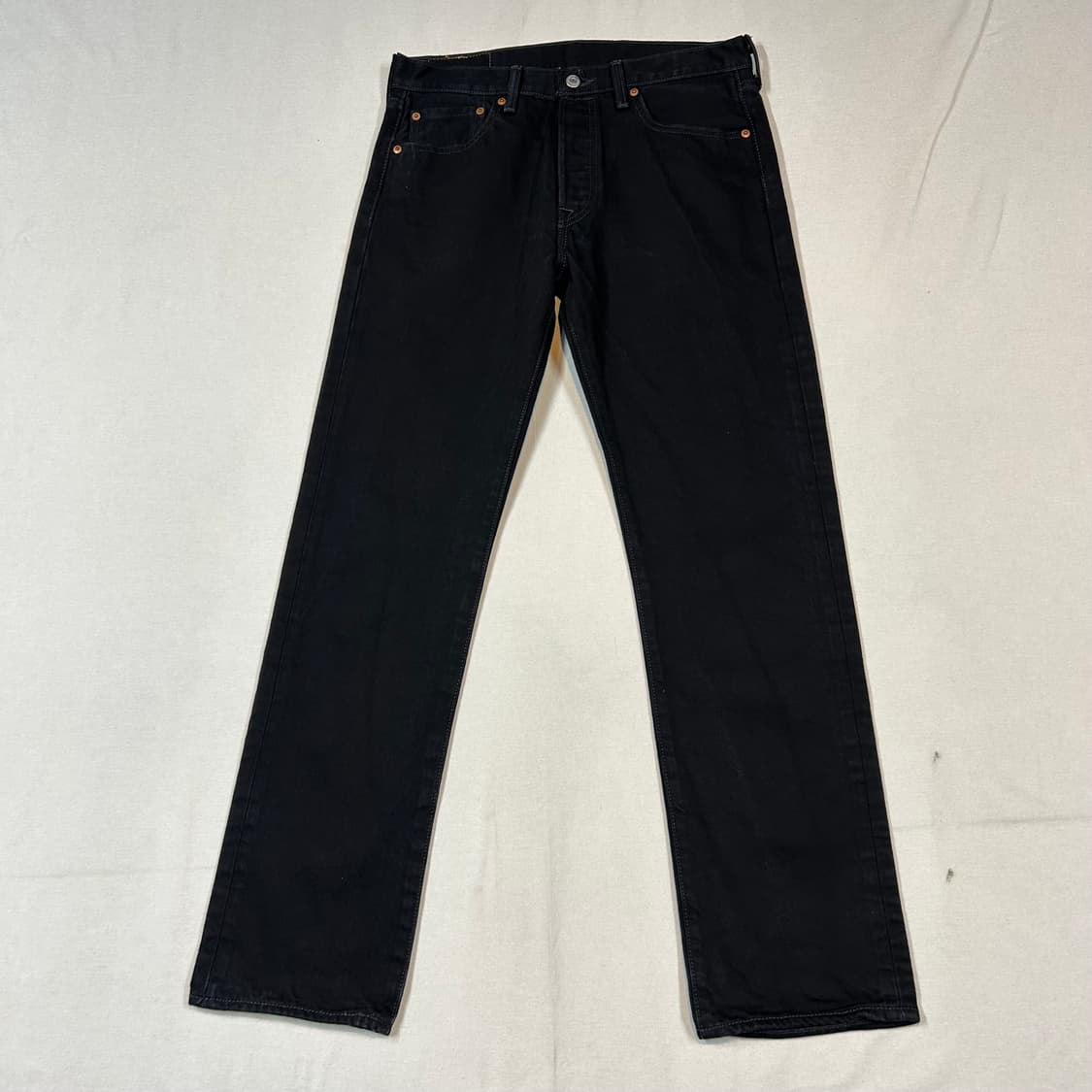 32inch) 리바이스 501 버튼플라이 흑청 블랙 데님 청바지 상품이미지5