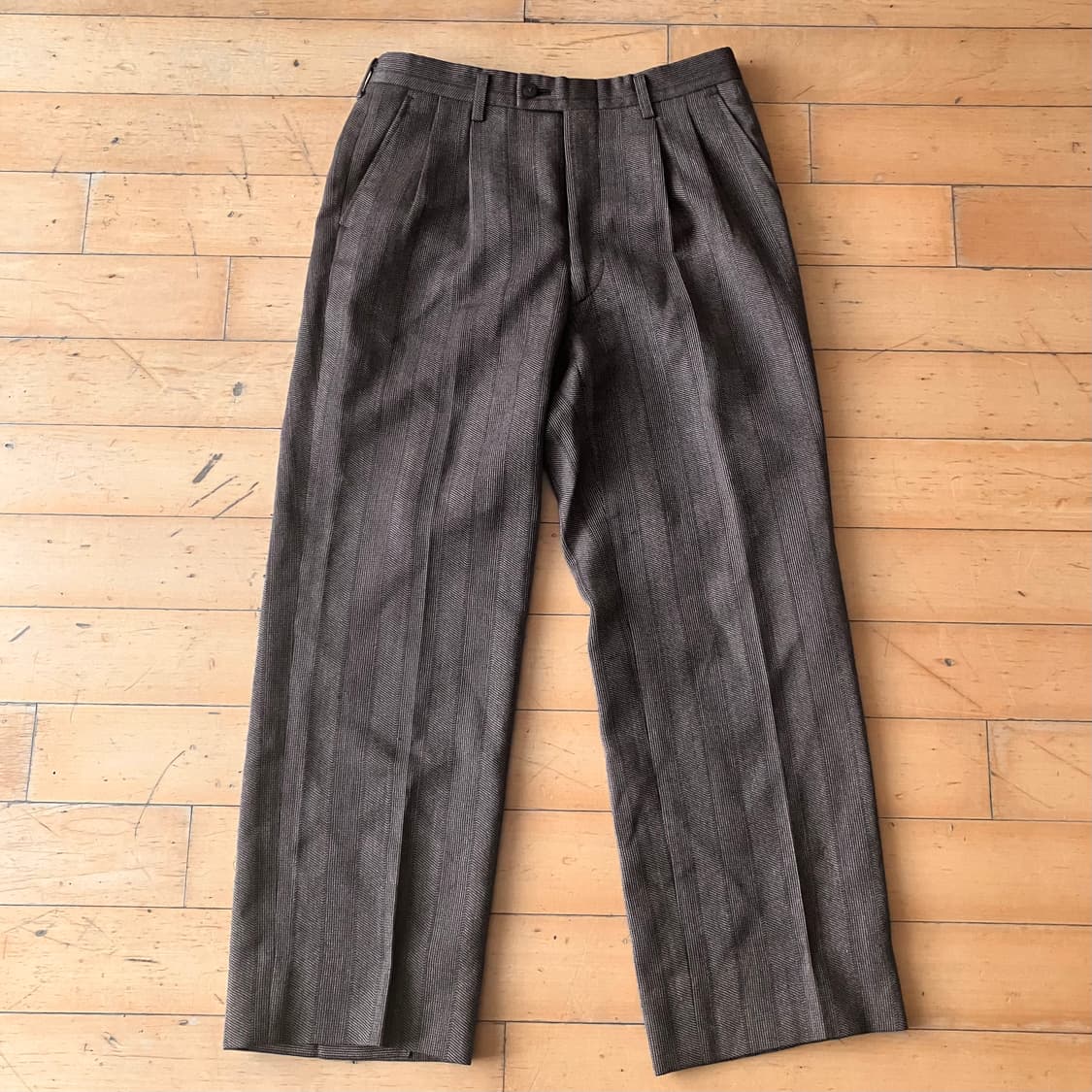 BALENCIAGA 빈티지 발렌시아가 90s 투턱 울 슬렉스 상품이미지3