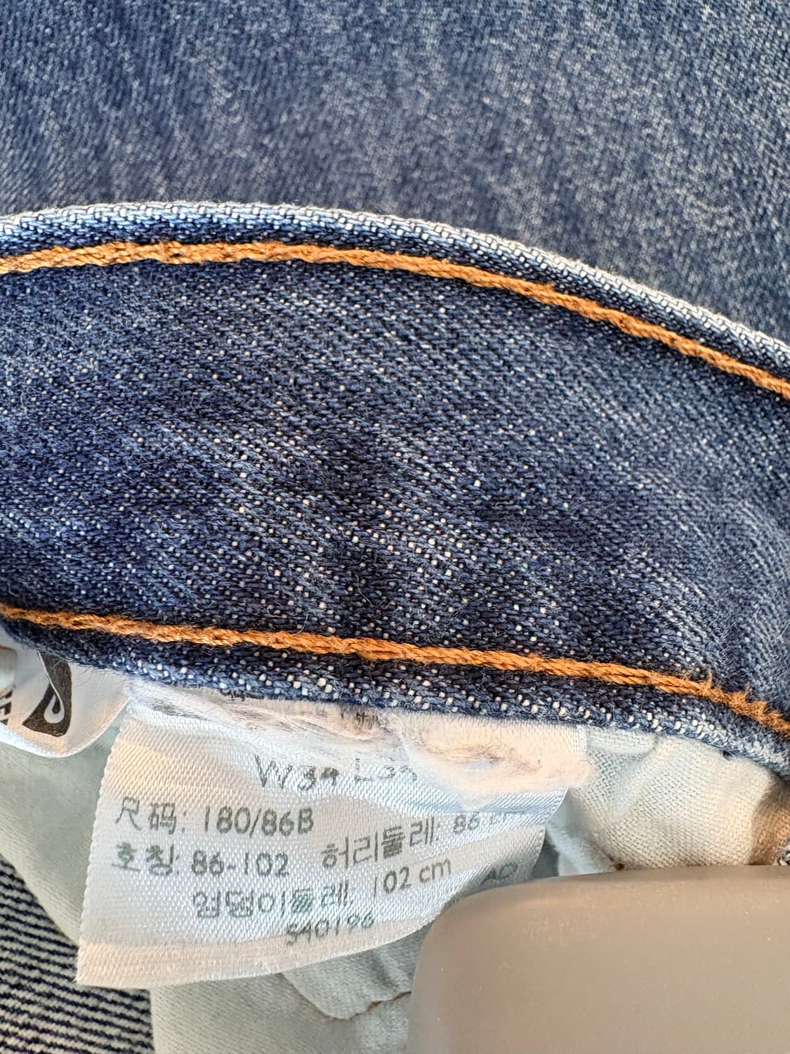 리바이스 진청 501, 34/34 상품이미지4