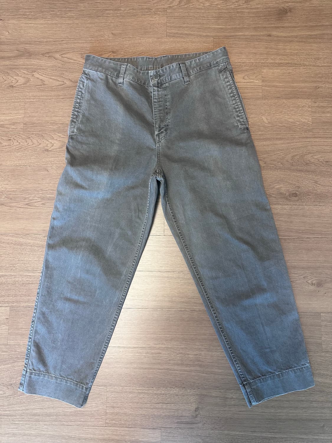 솔리드 옴므 21SS 차콜 그레이 크롭 팬츠 빈티지 상품이미지1