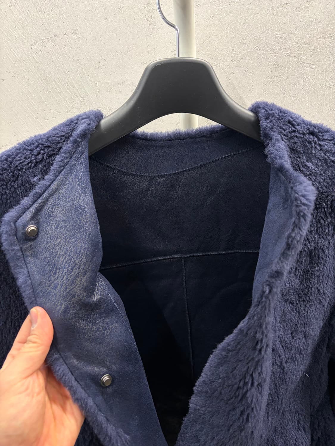 네이비 뽀글이 퍼 자켓 free 상품이미지3