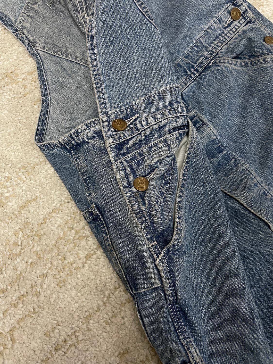 90s [M] 리 Lee Union Made 데님 오버롤 상품이미지3