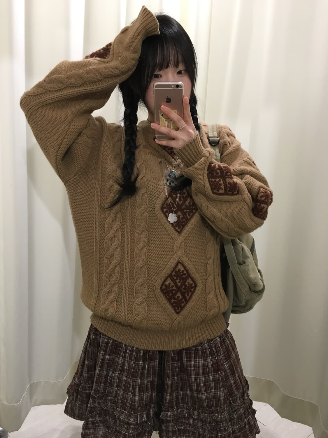 Fine natural soft flower knit 상품이미지7