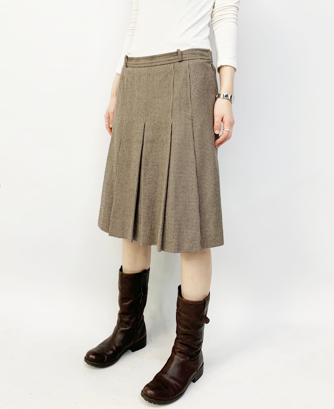 버버리 울 플리츠 스커트 상품이미지2