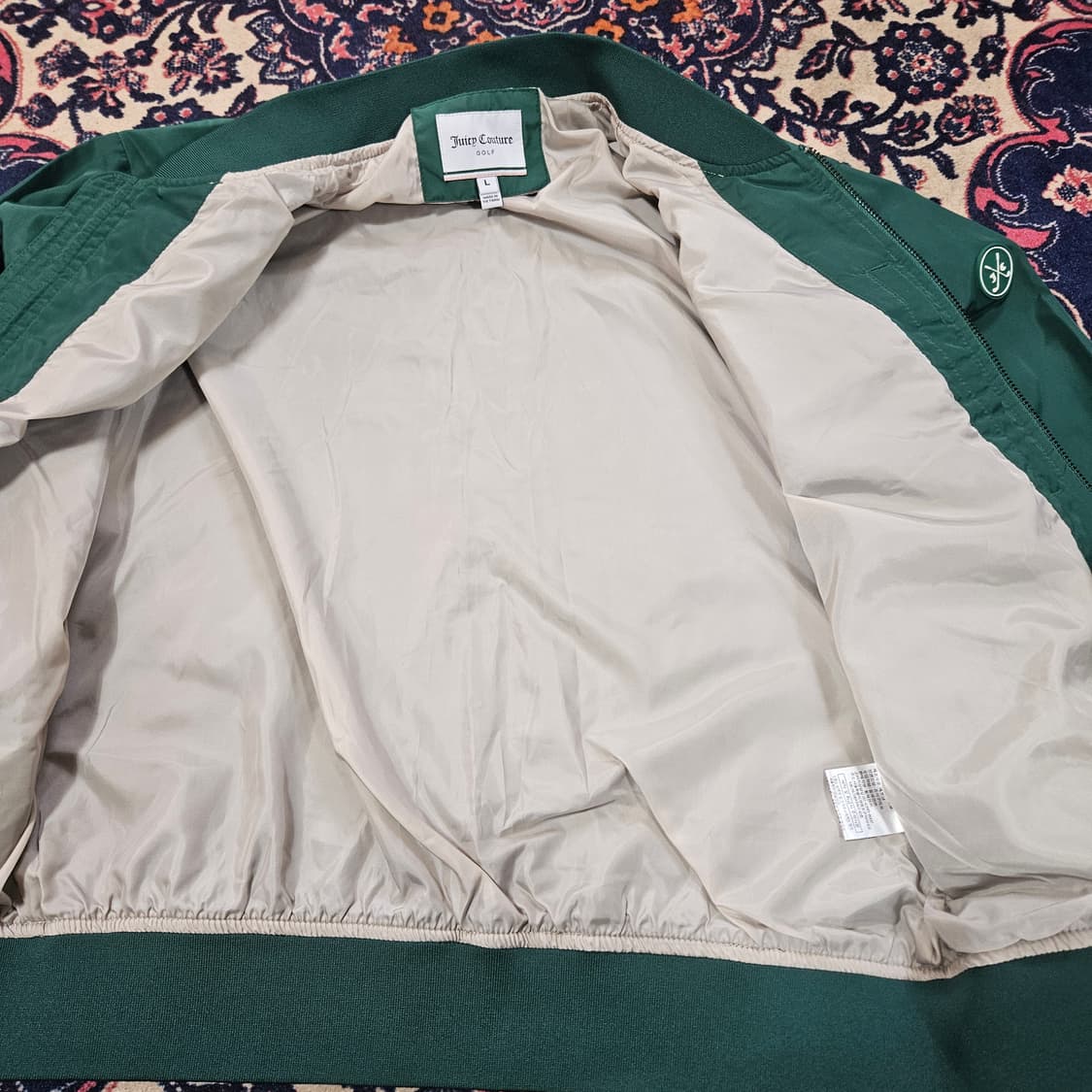 쥬시꾸뛰르 23ss 나일론 골퍼 바시티 자켓 L size 상품이미지7
