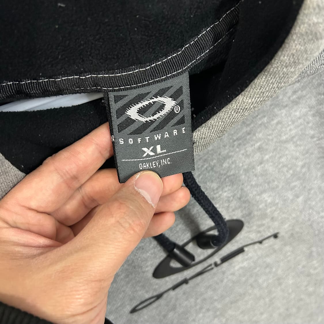 (XL) 00s 오클리 소프트웨어 3D입체 프린팅 플리스 안감 후드  상품이미지8