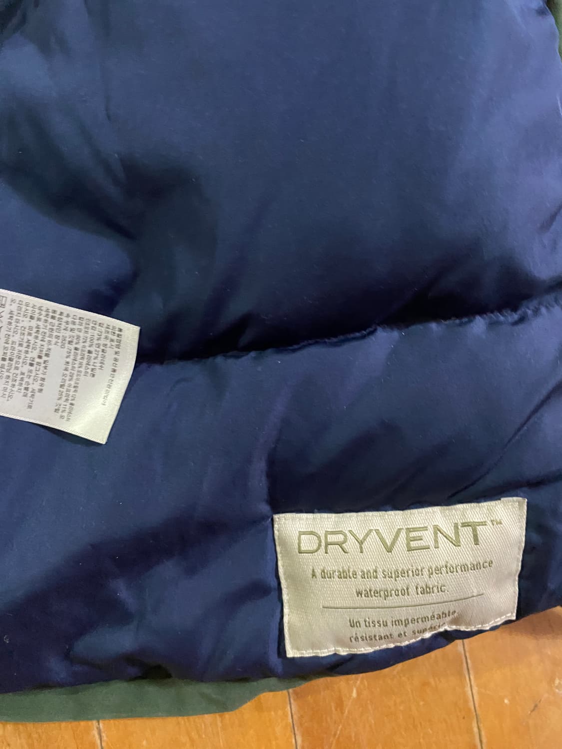 Timberland 다운 올리브그린 파카 XL 상품이미지6