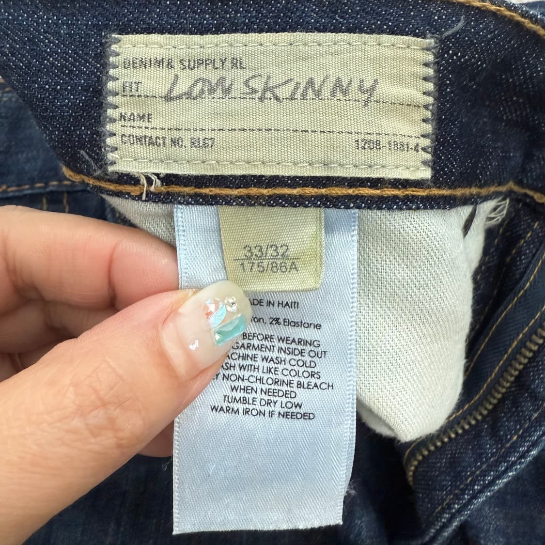 [33] 데님앤서플라이 진청 워싱 데님 팬츠 청바지 3702 상품이미지3