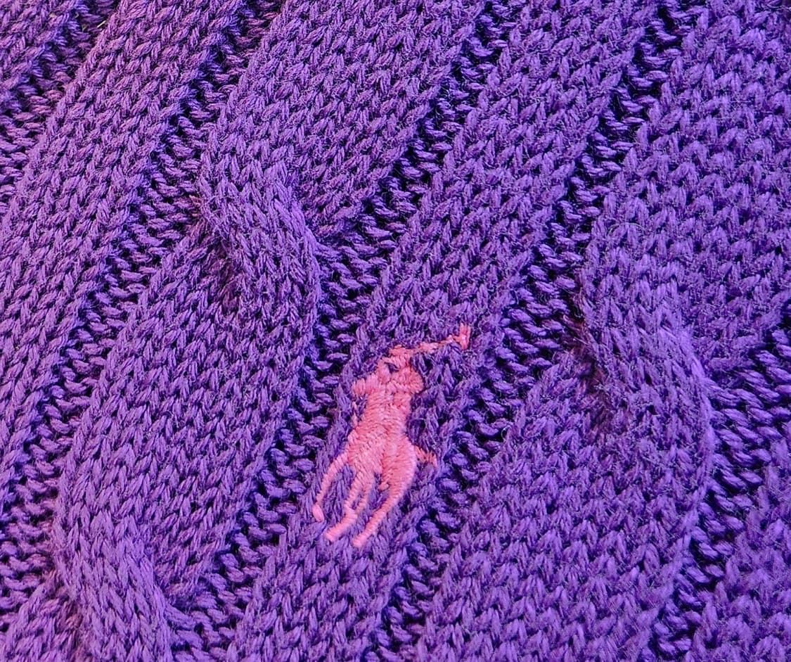 랄프 로렌 후드 꽈배기 크롭 니트  집업 상품이미지4