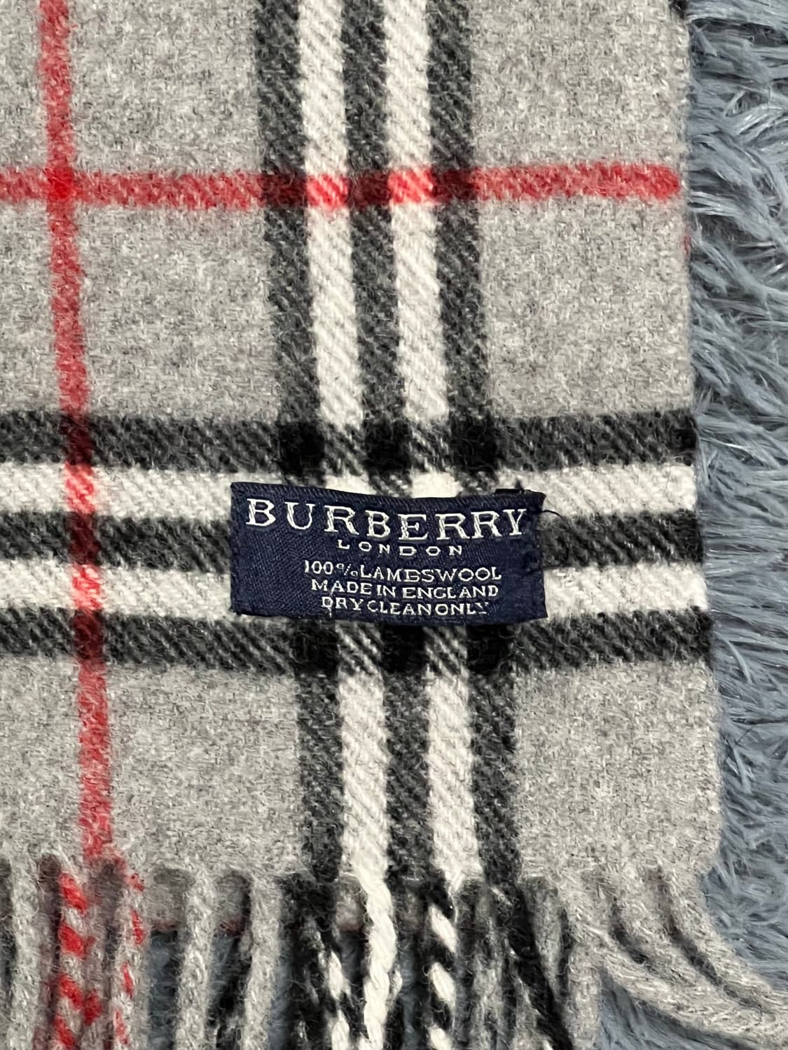 버버리 램스울100% 그레이 머플러 상품이미지2