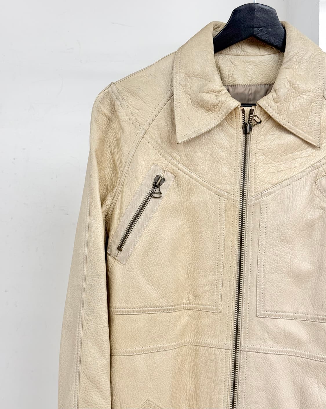 랑방 옐로우 2003fw 고트레더 롱코트 상품이미지3